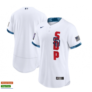 MLB Padres Blank White 2021 All-Star Flexbase Men Jersey