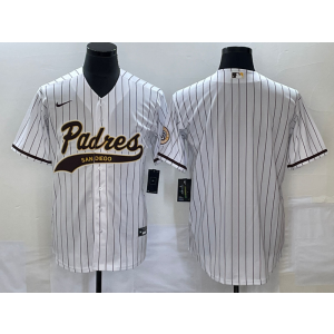 MLB Padres Blank White Baseball Nike Cool Base Men Jersey