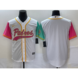 MLB Padres Blank White City Connect Nike Cool Base Men Jersey