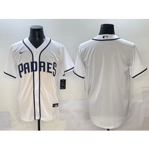 MLB Padres Blank White Nike Cool Base Men Jersey