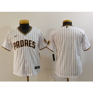 MLB Padres Blank White Nike Cool Base Youth Jersey