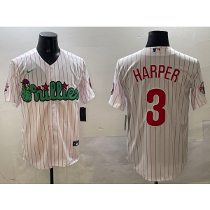 MLB Phillie 3 Bryce Harper White Nike Cool Base Men Jersey