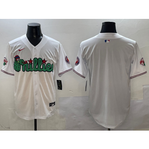 MLB Phillie Blank White Nike Cool Base Men Jersey