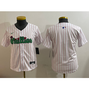 MLB Phillie Blank White Nike Cool Base Youth Jersey