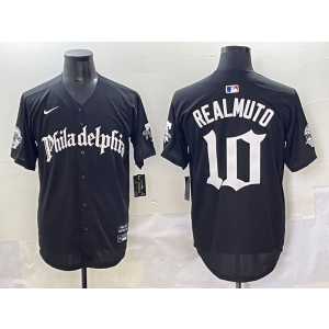 MLB Phillies 10 JT Realmuto Black New Nike Cool Base Men Jersey