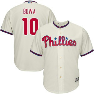MLB Phillies 10 Larry Bowa Cream Cool Base Men Jersey