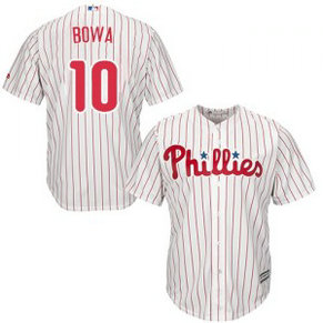 MLB Phillies 10 Larry Bowa White Cool Base Men Jersey