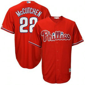 MLB Phillies 22 Andrew McCutchen Red Cool Base Men Jersey