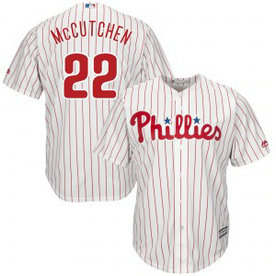 MLB Phillies 22 Andrew McCutchen White Cool Base Men Jersey