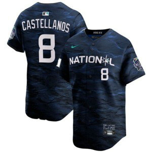 MLB Phillies 8 Nick Castellanos Royal 2023 All-Star Nike Cool Base Men Jersey