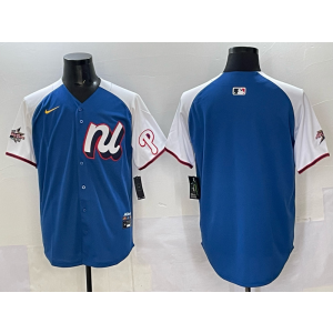 MLB Phillies Blank Blue Alternate 2025 All Star Nike Cool Base Men Jersey