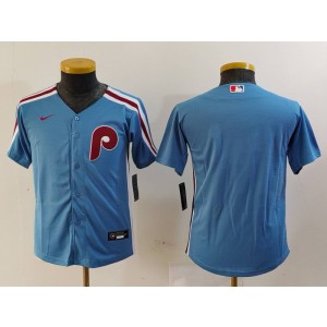 MLB Phillies Blank Blue Nike Cool Base Men Jersey