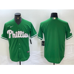 MLB Phillies Blank Green Nike Cool Base Men Jersey