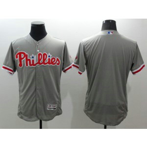 MLB Phillies Blank Grey 2016 New Flexbase Men Jersey
