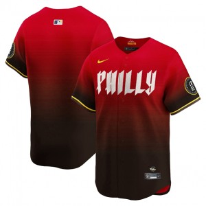 MLB Phillies Blank Red 2024 City Connect Nike Cool Base Men Jersey