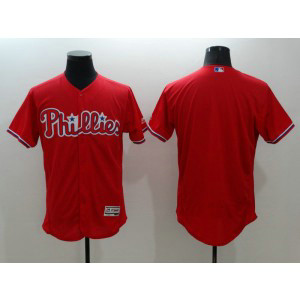 MLB Phillies Blank Red New Cool Base 2016 New Flexbase Men Jersey