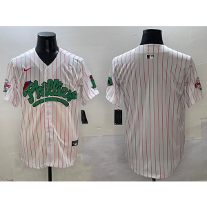 MLB Phillies Blank White Nike Cool Base Men Jersey