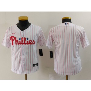 MLB Phillies Blank White Nike Cool Base Youth Jersey