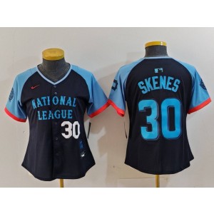 MLB Pirate 30 Paul Skene Black 2024 All-Star Nike Cool Base Women Jersey