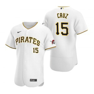 MLB Pirates 15 Oneil Cruz White Nike Flexbase Men Jersey