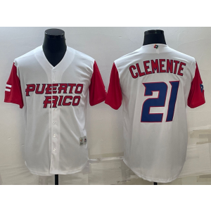 MLB Pirates 21 Roberto Clemente 2023 World Cup Cool Base Men Jersey