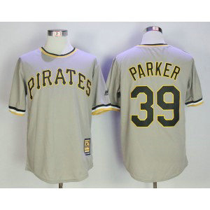 MLB Pirates 39 Dave Parker Gray Cooperstown Collection Cool Base Men Jersey