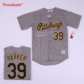 MLB Pirates 39 Dave Parker Gray Retro Throwback Men Jersey