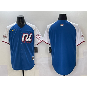 MLB Pirates Blank Blue Alternate 2025 All Star Nike Cool Base Men Jersey 1