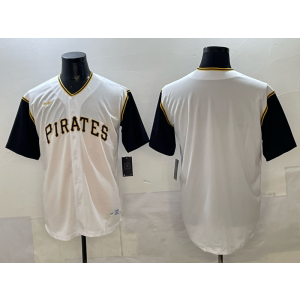 MLB Pirates Blank White Nike Cool Base Men Jersey