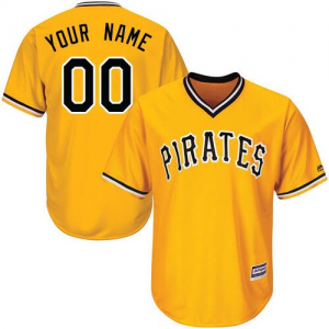 MLB Pittsburgh Pirates Gold Cool Base Customized Men Jersey