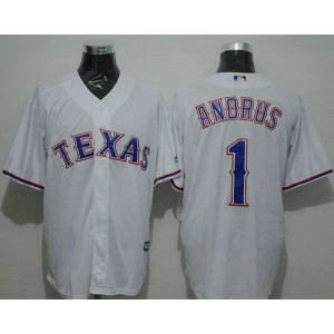 MLB Rangers 1 Elvis Andrus White New Cool Base Men Jersey