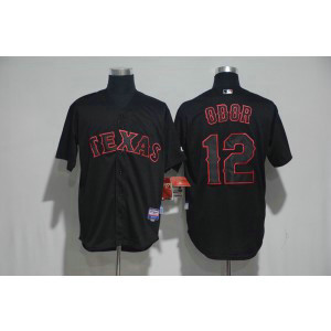 MLB Rangers 12 Rougned Odor Black Cool Base Men Jersey
