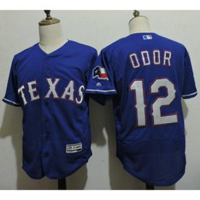 MLB Rangers 12 Rougned Odor Blue Flexbase Men Jersey