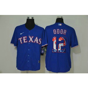 MLB Rangers 12 Rougned Odor Royal 2020 Nike Cool Base Men Jersey