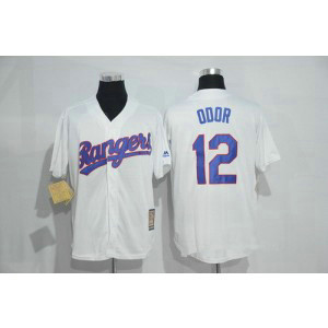 MLB Rangers 12 Rougned Odor White 1986 Majestic Cool Base Cooperstown Collection Men Jersey