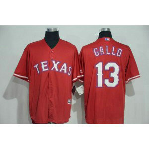 MLB Rangers 13 Joey Gallo Red New Cool Base Men Jersey