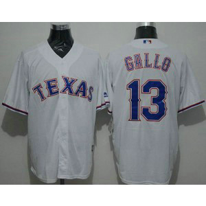 MLB Rangers 13 Joey Gallo White New Cool Base Men Jersey