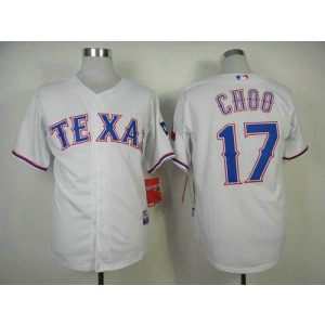 MLB Rangers 17 Shin Soo Choo White Cool Base Men Jersey