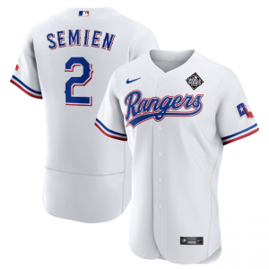 MLB Rangers 2 Marcus Semien White 2023 World Series Nike Flexbase Men Jersey