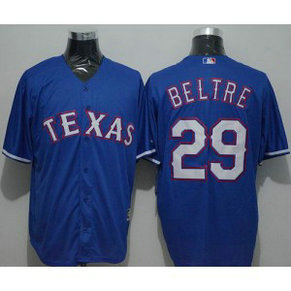 MLB Rangers 29 Adrian Beltre Blue New Cool Base Men Jersey