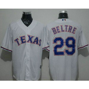 MLB Rangers 29 Adrian Beltre White New Cool Base Men Jersey