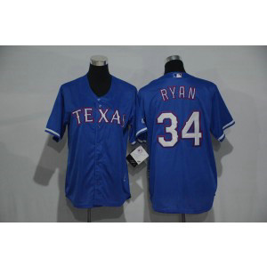 MLB Rangers 34 Nolan Ryan Blue Cool Base Youth Jersey