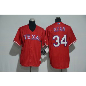 MLB Rangers 34 Nolan Ryan Red Cool Base Youth Jersey