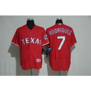 MLB Rangers 7 Ivan Rodriguez Red FlexBase Men Jersey