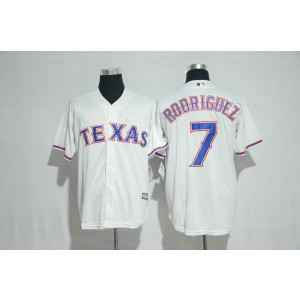 MLB Rangers 7 Ivan Rodriguez White New Cool Base Men Jersey