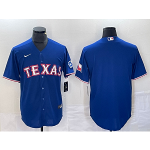 MLB Rangers Blank Blue Nike Cool Base Men Jersey