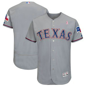 MLB Rangers Blank Gray 2018 Mother's Day Flexbase Men Jersey