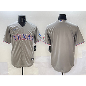 MLB Rangers Blank Grey Nike Cool Base Men Jersey