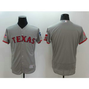 MLB Rangers Blank Grey Stars and Stripes Flexbase Men Jersey