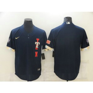 MLB Rangers Blank Navy 2021 All-Star Flexbase Men Jersey